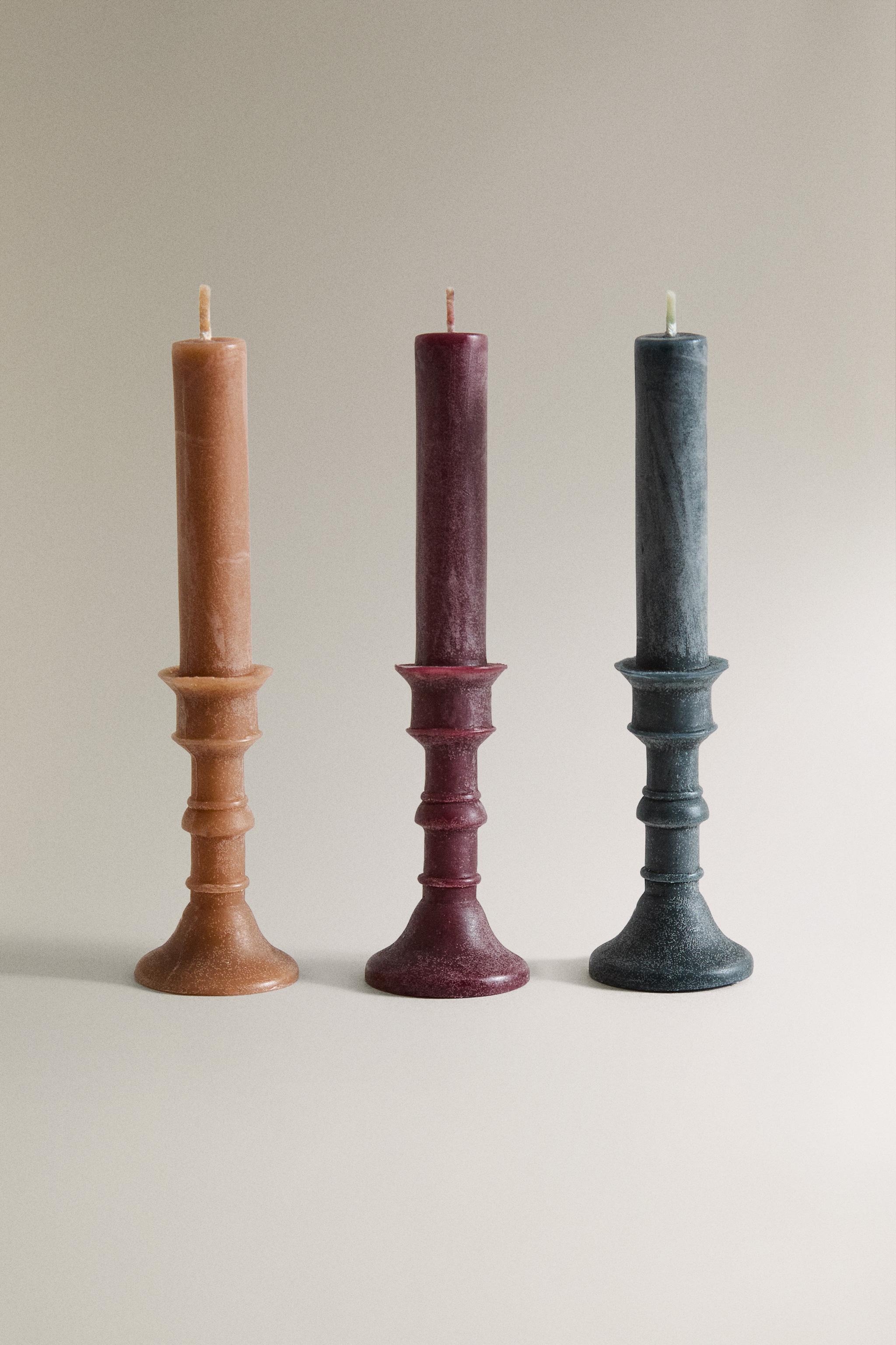 SET OF SCENTED CANDLESTICK CANDLES (SET OF 3)